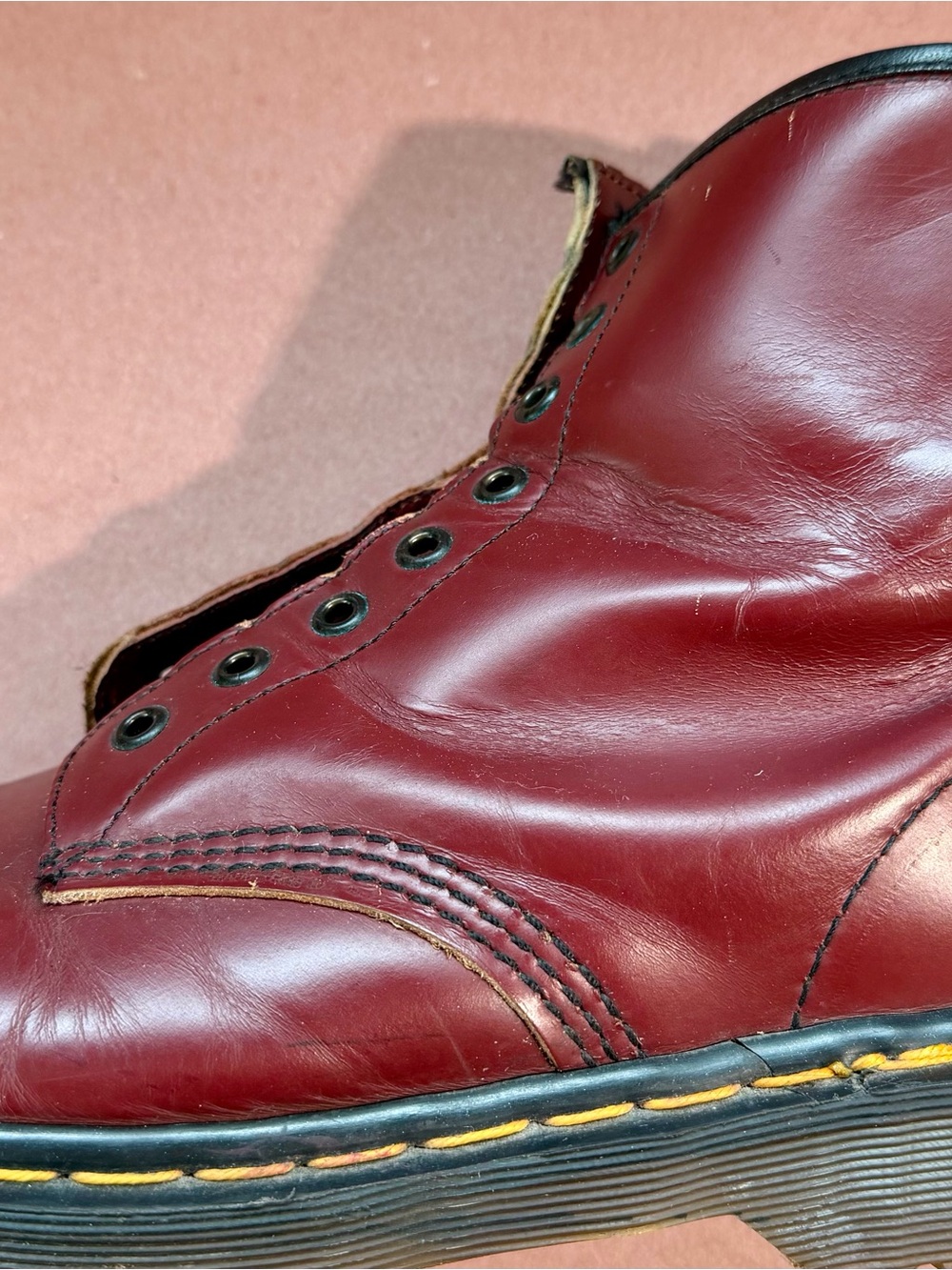 Dr. Martens Vintage 1460 Cherry Red 8 eye Boots - Picture 8 of 12